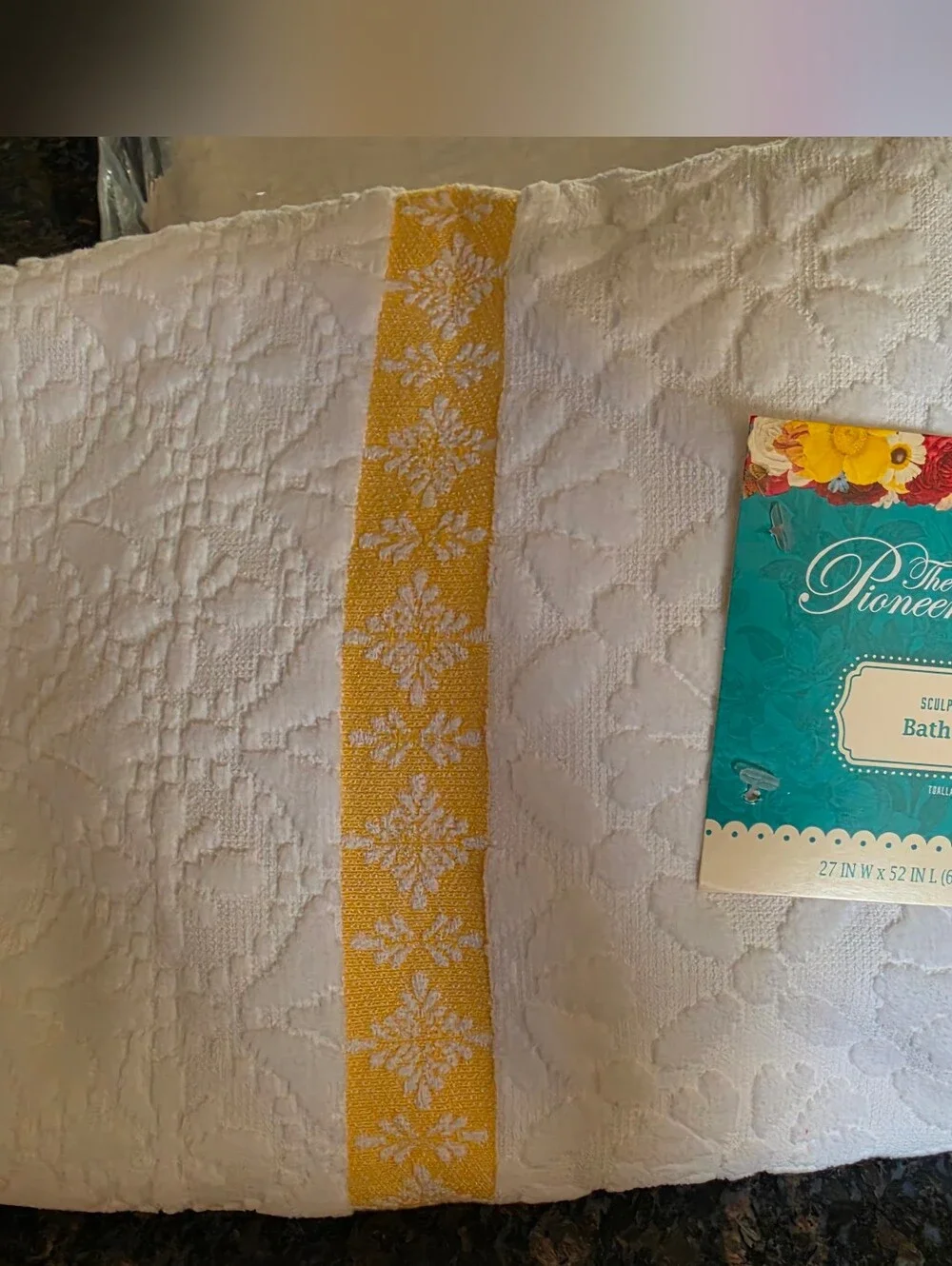 NWT 6 Pioneer Woman Bath Towels Sculpted Stripe